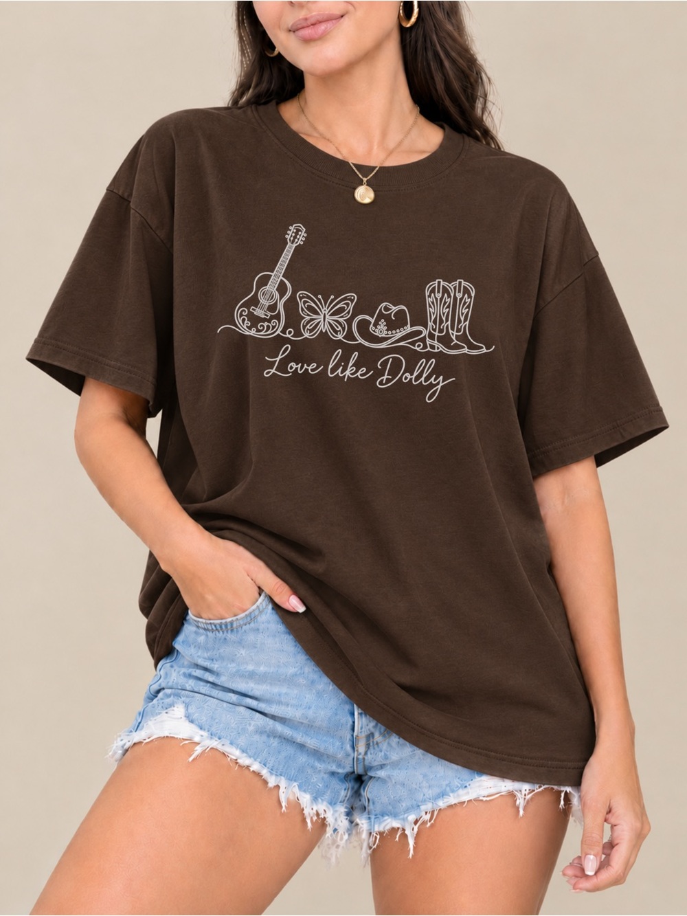 Love Like Dolly Graphic Unisex T-shirt Western Cowgirl Tee